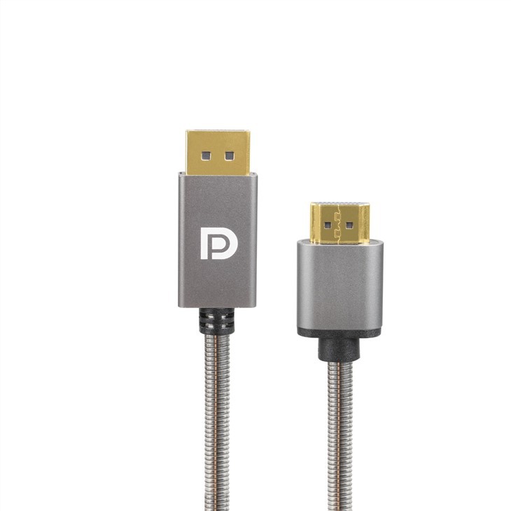 rustfritt stål DP 1.1V hann til HDMI kvinnelig 1.4V adapter