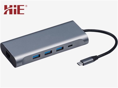 USB-C 9-i-1 dokkingstasjon